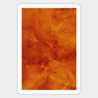 Orange Fire Embers Stone Marble Splash Abstract Artwork Magnet